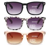 FSRTEP 3 pezzi occhiali da sole retrò da donna classici bifocali UV400 metallo, Nero, Champagne, Fatto A Mano, 1.75