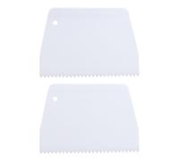 FSSTUD 2 spatole dentellate in plastica larga per spalmare adesivo, raschietto per dentatura sottile, spatola per pavimenti, spargitore di colla epossidica, strumento per riempitivi di stucco