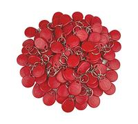 FST 100pcs EM 125KHz EM4100 Portachiavi Schede Controllo Accessi RFID Prossimità Portachiavi TK4100 Key Card Smart ID Sola Lettura (Red)