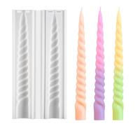 Fsttre Stampo a spirale lungo per candele, stampo cilindrico lungo 3D, silicone, mold per candele