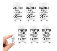 FSU - Starter per tubi fluorescenti da 4-80 W, 220-240 V, starter per tubi LED, accessori di controllo di avviamento per lampade fluorescenti, acquari e luci al neon