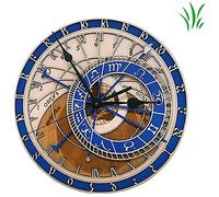 FSunKoFu Astronomico Orologio da Parete, casa Non ticchettio Orologio al Quarzo Silenzioso Big 12 Constellations Creative Arts Easy Leggi Operado Office School Kitchen Bedroom, 11.8in