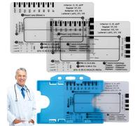 FSWWSF 2 pezzi ECG Ruler with 1 Protect Sheath per interpretazione ECG trasparente ECG 7 Step Ruler Portable ECG/ECG Assessment Tool per studenti di medicina e professionisti sanitari