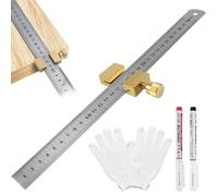 FSWWSF Righello Metallo Con Arresto E Altri Accessori Squadra Combinata 30cm Righello In Acciaio Inox Per Il Fai Da Te, La Lavorazione Del Legno, L'Artigianato