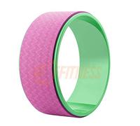 FSYC068R Ruota per Yoga | Cerchio Anello per attività Fitness, Pilates, Palestra, Body Training, Stretching | Circle Wheel in plastica ABS e TPE antibatterico (Rosa)
