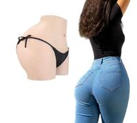 FSYH Mutandine in Silicone realistiche Hip Enhancer Crossdressing Underwear Big Butt Shaper Push Up Control Shorts per Cosplay,Color1,Basic