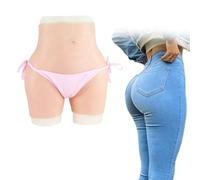 FSYH Mutandine in Silicone realistiche Transgender con Imbottitura per Il Sedere, Shapewear Modellante, Mutande di Controllo da Uomo a Donna, Boxer con Gaff Nascosto,Girly White,Basic