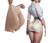 FSYH Silicone Finto Butt Mutandine Cavallo Aperto Gluteo Shaper Controllo Biancheria Intima Fianchi Body Shaper Enhancer Panty per Le Donne,Color1,M