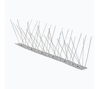 FT METALLI - Dissuasori Flessibili per Piccioni Anti Uccelli da Balcone - Spuntoni per Piccioni in Acciaio Inox MOD. 80 Aghi, 1pz x 1 mt per Qualsiasi Superficie