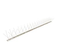 FT METALLI - Dissuasori Rigidi per Piccioni Anti Uccelli da Balcone - Spuntoni per Piccioni in Acciaio Inox MOD. 80 Aghi, 25pz x 1 mt per Qualsiasi Superficie