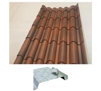 FT METALLI - lamiera ondulata finto coppo con Feltro Anticondensa e Antirumore copertura tettoia per esterno - lamiera zincata preverniciata - antichizzato 2100 mm