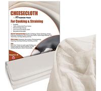 FT - Panno in mussola per cucinare, per scolare formaggi, grado 100-100% cotone non sbiancato, riutilizzabile, per cottura, filtraggio e ricamo, taglio grande, 140 cm x 100 cm, al metro UK (1 metro)