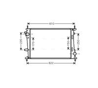 FT2329 AVA QUALITY COOLING Radiatore, Raffreddamento motore per FIAT