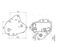AVA COOLING SYSTEMS FT3486 Radiatore olio motore