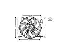 FT7503 AVA QUALITY COOLING Ventola, Raffreddamento motore per FIAT,LANCIA
