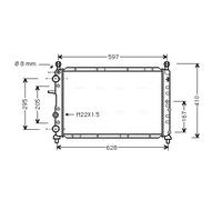 FTA2096 AVA QUALITY COOLING Radiatore, Raffreddamento motore per ALFA ROMEO,FIAT