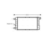 FTA2115 AVA QUALITY COOLING Radiatore, Raffreddamento motore per FIAT