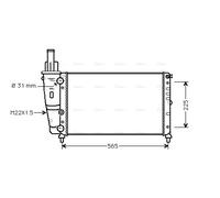 FTA2139 AVA QUALITY COOLING Radiatore, Raffreddamento motore per FIAT,LANCIA