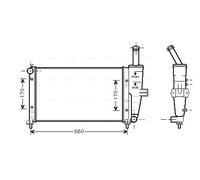FTA2208 AVA QUALITY COOLING Radiatore, Raffreddamento motore per FIAT