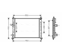 FTA2249 AVA QUALITY COOLING Radiatore, Raffreddamento motore per FIAT