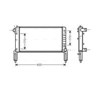 FTA2263 AVA QUALITY COOLING Radiatore, Raffreddamento motore per FIAT