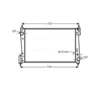 FTA2311 AVA QUALITY COOLING Radiatore, Raffreddamento motore per FIAT,OPEL,VAUXH