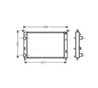 FTA2316 AVA QUALITY COOLING Radiatore, Raffreddamento motore per FIAT