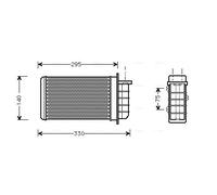 FTA6191 AVA QUALITY COOLING Scambiatore calore, Riscaldamento abitacolo per FIAT