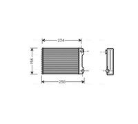 FTA6242 AVA QUALITY COOLING Scambiatore calore, Riscaldamento abitacolo per FIAT