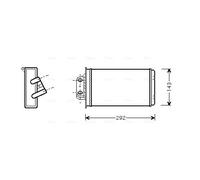 FTA6273 AVA QUALITY COOLING Scambiatore calore, Riscaldamento abitacolo per FIAT