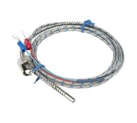 FTARS02 KJ - Cavo di schermatura metallica da 2 m, diametro foro 12 mm, tappo a baionetta regolabile, termocoppia, 1 pezzo(K 2 x 7 x 0,2 mm cavo)