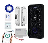 FTes RFKits TUYA Kit di Controllo Degli Accessi Impermeabile,Tastiera Touch RFID,Serratura Elettronica a Chiave,Alimentazione 3A,Pulsante del Cambio,Campanello Cablato,15 Chiavi da 13,56MHz