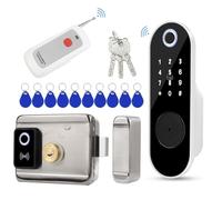 FTes RFKits Tuya - Serratura elettronica intelligente digitale, sblocco tramite app, identificazione delle dita, codice anti-peep, telecomando, chiave RFID 5 in 1