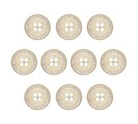 ftiemlovde 10 Bottoni Decorativi a 4 Fori in Lega di Rame per Giacca e Cappotto Donna - Button Grandi Gioiello con Finitura Oro（A10G 20 mm）