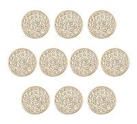 ftiemlovde 10 Eleganti Bottoni Gioiello Dorati per Giacca Donna in Metallo,Bottoni Oro Grandi per Cappotto Uomo da Cucire,Bottoni Decorativi Vintage Eleganti Camicia Pantaloni（G10G 18mm)