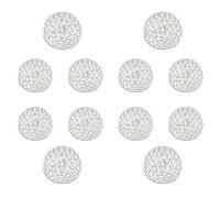 ftiemlovde 12 Eleganti Bottoni Gioiello Argenté per Giacca Donna in Metallo,Bottoni Grandi per Cappotto Uomo da Cucire,Bottoni Decorativi Vintage Eleganti Camicia Pantaloni（G12S 20mm 23mm)