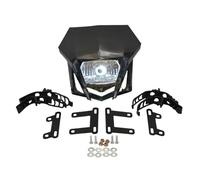FTJKKVV Faro Moto Luci Guida Per SUZUKI DRZ RMZ RM 85 125 250 Faro Motociclo Piastra Per Enduro Dirt Bike Accessori Motocross Faro luce Moto(Nero)
