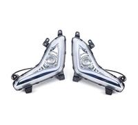 FTJKKVV Fendinebbia Auto 2 Pezzi Per Hyundai Per Elantra 2014 2015 LED DRL Con Luce Svolta Gialla Fendinebbia Paraurti Anteriore Auto Fari Diurni