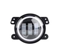 FTJKKVV Fendinebbia Auto Faro Anteriore A LED Da 4 Pollici Per Auto, Fendinebbia 30 W Con Anello Alone Bianco Per Jeep Per Wrangler Per JK Per Unlimited Off-Road(1 pz)