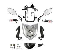 FTJKKVV Gruppo Ottico Anteriore Per Moto Per FZ1N 2006 2007 2008 2009 2010 2011 2012 Indicatori Di Direzione Specchietti Fari Staffe Kit Carenatura Faro Moto Anteriore