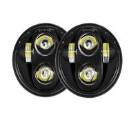 FTJKKVV Per Rocket III 3 E Per Speed Per Triple E Per Street Per Triple E Per Thun Per Faro Per Moto Da 5 34 Pollici Lampada Da 575 Pollici Halo Faro Moto Anteriore(2 x black C)