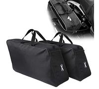 FTKDMT Borsa da sella per moto, borsa per bagagli, tasca interna, fodera morbida per borse da sella per modelli Harley Touring, con tasche rigide e sella in pelle 1980-2017
