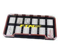 FTM Hook Box 18,8 x 10,3 x 1,7 cm - Gancio Box per ami da pesca, Angel box per trota, gancio Tackle Box per & Spoons, di Box