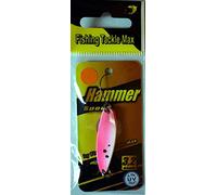 FTM Spoon - Esca a forma di martello da 3,2 g, per pesca alla trota, per pesca a spinning, colore: rosa salmone / bianco / UV