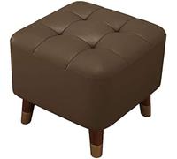 FTOQWZXV Poggiapiedi pieghevole, poggiapiedi, piccolo sgabello, 40,6 cm, in pelle PU, piccolo poggiapiedi sotto la scrivania, moderno poggiapiedi rettangolare, colore: cachi (caffè K)