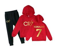 FTRGHNY Tuta da Calcio Bambino No. 7, Maglia Termica Manica Lunga per Allenamento e Corsa