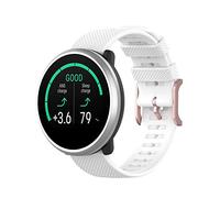 FTRONGRT 20mm Cinturino Compatibile con Polar Pacer, Silicone Cinturino di Ricambio Compatibile con Polar Pacer.Bianco