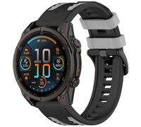 FTRONGRT Cinturino Compatibile con Garmin descent mk3i 51mm, Confortevole Morbido Silicone Cinturino di Ricambio.Nero Grigio