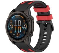 FTRONGRT Cinturino Compatibile con Garmin descent mk3i 51mm, Confortevole Morbido Silicone Cinturino di Ricambio.Nero Rosso