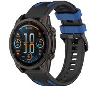 FTRONGRT Cinturino Compatibile con Garmin instinct 3 Solar 45MM, Confortevole Morbido Silicone Cinturino di Ricambio.Nero Blu Scuro